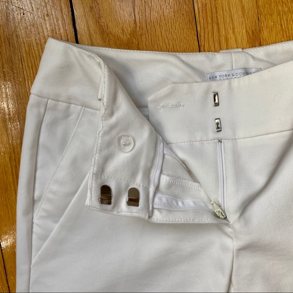 Women Pants Ankle Low Rise 0 XS White NY&C - Picture 3 of 7